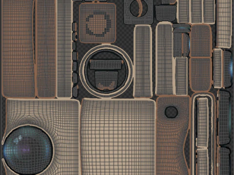 Cute White Vintage iPhone And Icons 3D Model