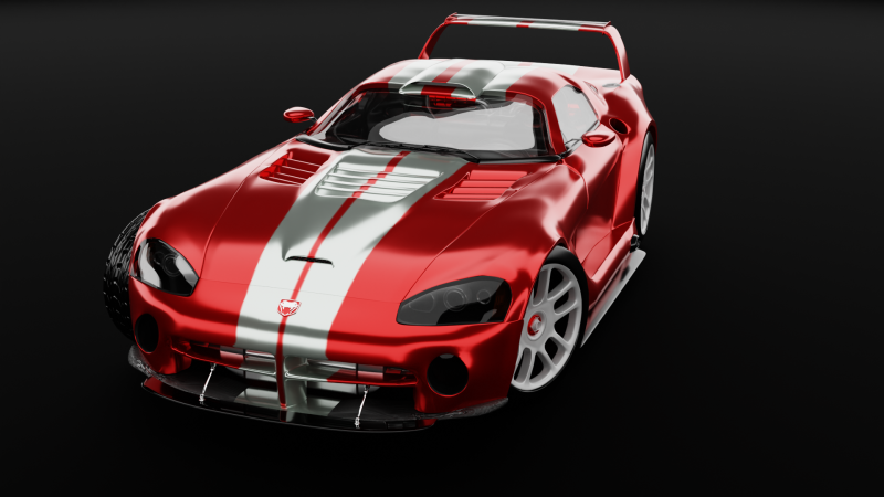 Dodge Viper GTS-R Concept Model 3D .c4d .max .obj .3ds .fbx .stl .blend 