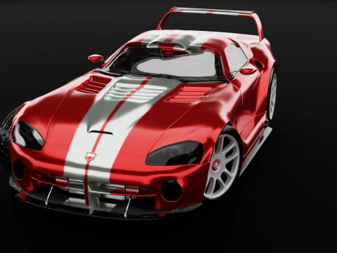 Conceito Dodge Viper GTS-R Modelo 3D