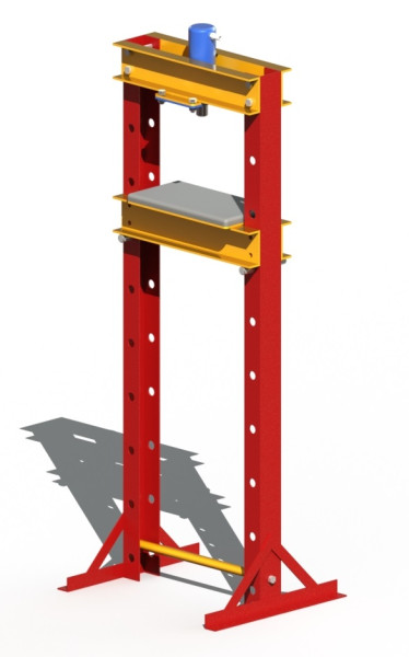 Hydraulic press 3D 模型 .c4d .max .obj .3ds .fbx .stl .blend