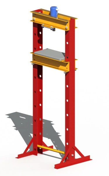 Hydraulic press 3D Model .c4d .max .obj .3ds .fbx .stl .blend