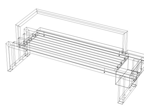 Park bench 3D Модель