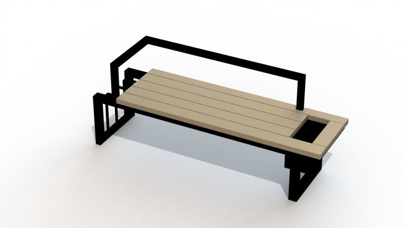 Park bench 3D Модель .c4d .max .obj .3ds .fbx .stl .blend 