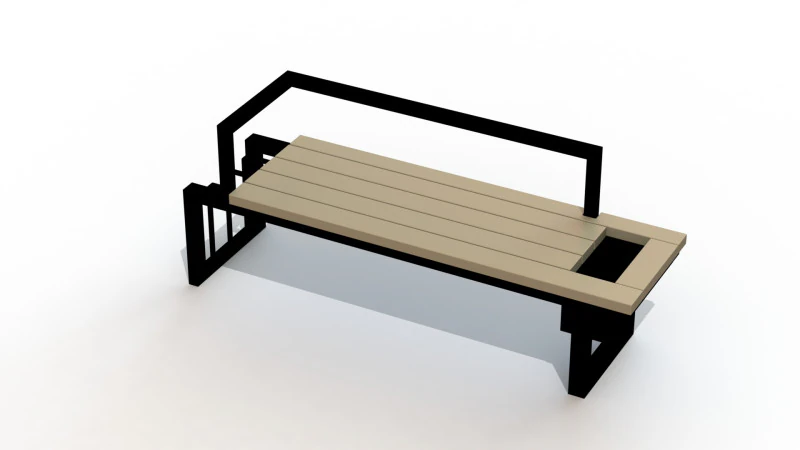 Park bench 3D Model .c4d .max .obj .3ds .fbx .stl .blend