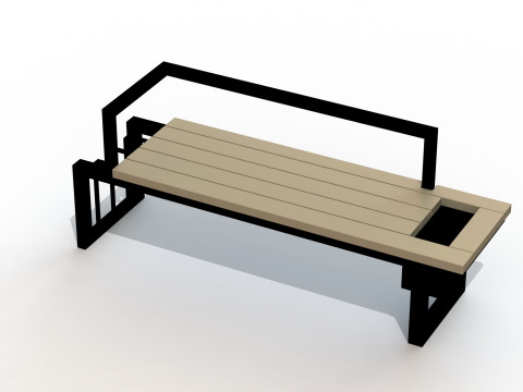 Park bench 3Dモデル