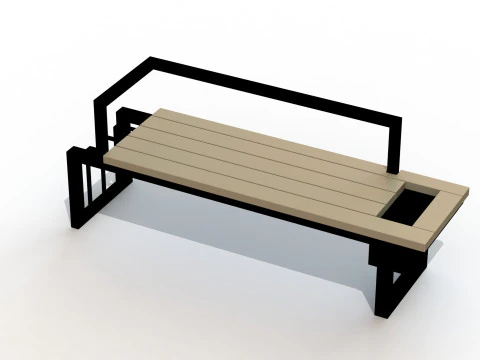 Banco de parque Modelo 3D