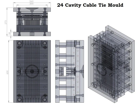 Cable Tie Mould250 mm 3D Model