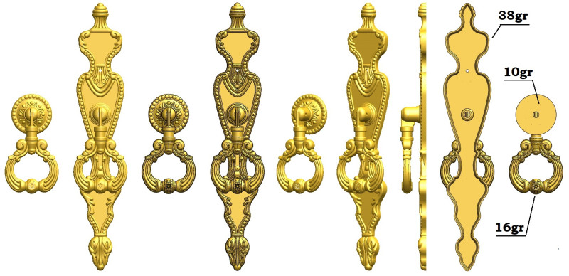 Cabinet Handle Model 02 Modelo 3D .c4d .max .obj .3ds .fbx .stl .blend 