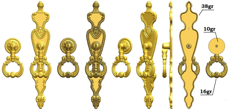 Cabinet Handle Model 02 3D Model .c4d .max .obj .3ds .fbx .stl .blend 