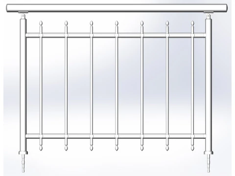 Aluminium Balustrade Bolcony 1 3D Model