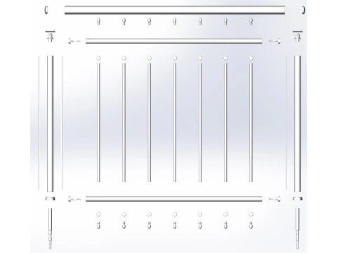 Aluminium Balustrade Bolcony 1 3D Model