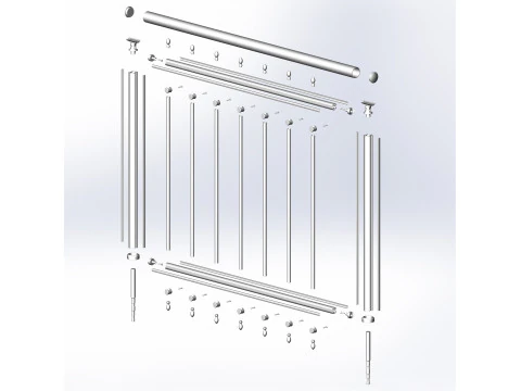 Aluminium Balustrade Bolcony 1 3D Model