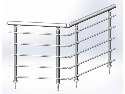 Aluminium Balustrade Bolcony 2 Modèle 3D