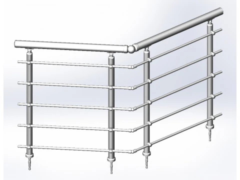 Balustrada aluminiowa Balkon 2 Model 3D