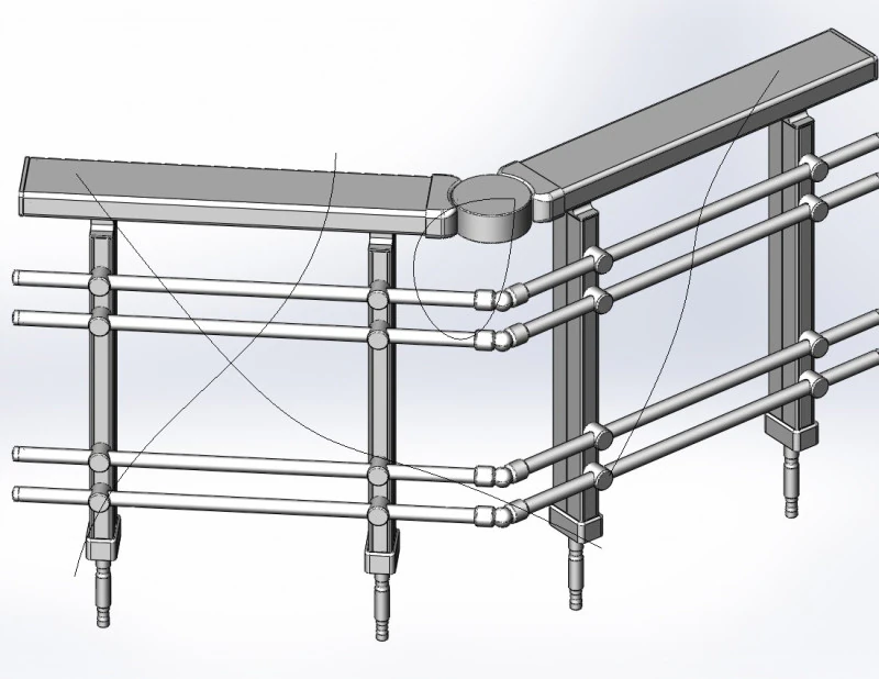Aluminium Balustrade Bolcony 5 3D Model .c4d .max .obj .3ds .fbx .stl .blend