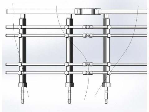 Aluminium Balustrade Bolcony 5 3D Модель