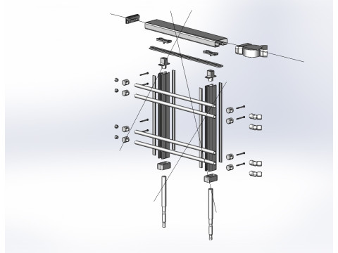 Aluminium Balustrade Bolcony 5 3D Модель