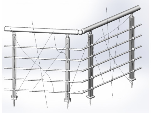 Aluminium Balustrade Bolcony 6 3D Модель