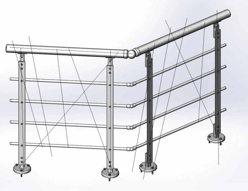 Aluminium Balustrade Bolcony 7 3D Model .c4d .max .obj .3ds .fbx .stl .blend 