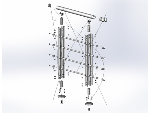Aluminium Balustrade Bolcony 7 Model 3D