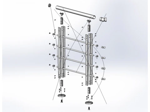Aluminium Balustrade Bolcony 7 3D Model