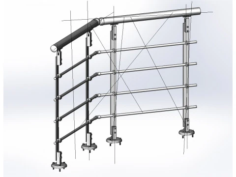 Aluminium Balustrade Bolcony 7 3D Model