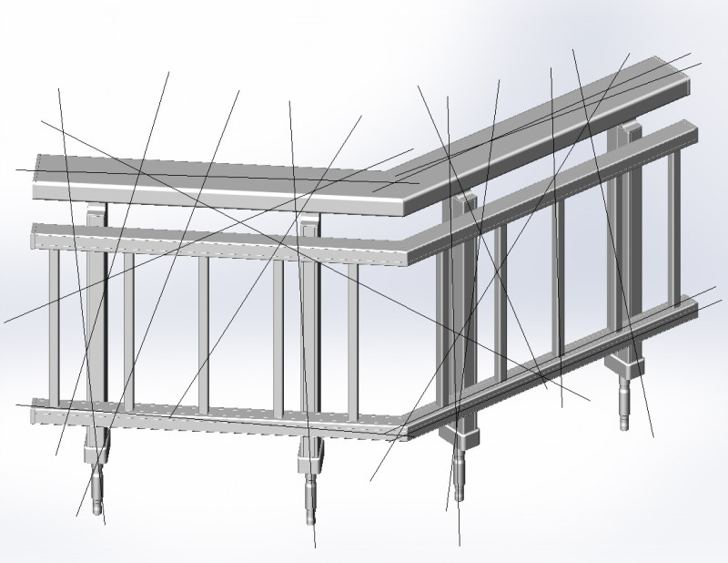Aluminium Balustrade Bolcony 8 3Dモデル .c4d .max .obj .3ds .fbx .stl .blend 
