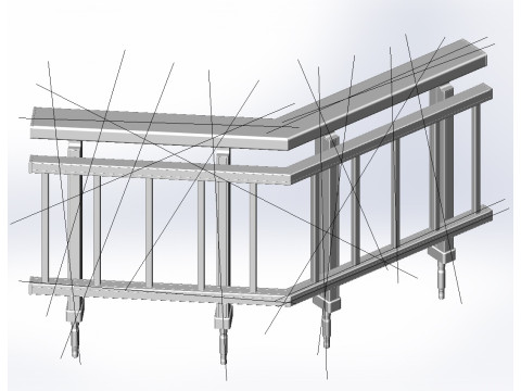Aluminium Balustrade Bolcony 8 3D Модель