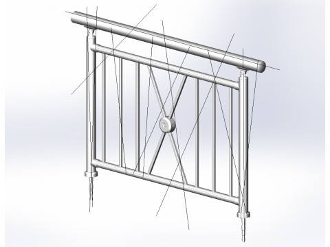 Aluminium Balustrade Bolcony 9 3D Модель