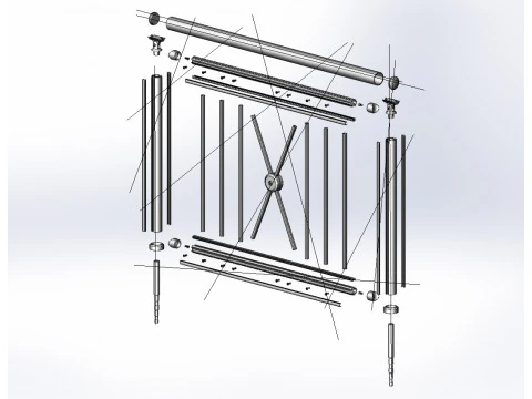 Aluminium Balustrade Bolcony 9 3D Model