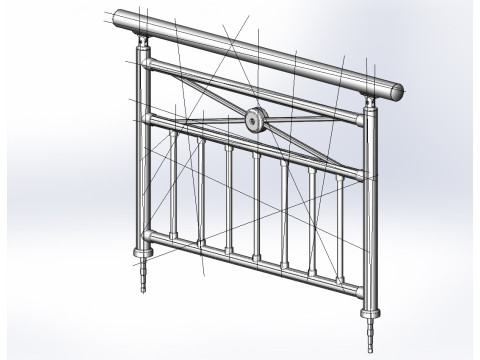 Aluminium Balustrade Bolcony 10 3D Модель