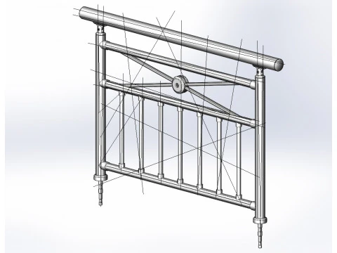 Алюминиевая балюстрада Bolcony 10 3D Модель