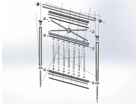 Aluminium Balustrade Bolcony 10 3D Model
