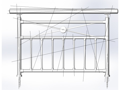 Aluminium Balustrade Bolcony 10 3D मॉडल