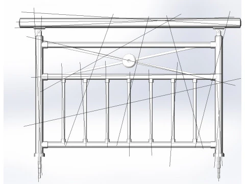 Aluminium Balustrade Bolcony 10 3D Model