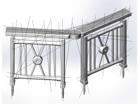 Aluminium Balustrade Bolcony 11 3D Модель