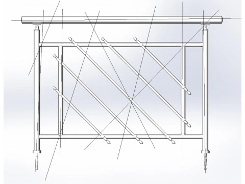Aluminium Balustrade Bolcony 12 3D Model