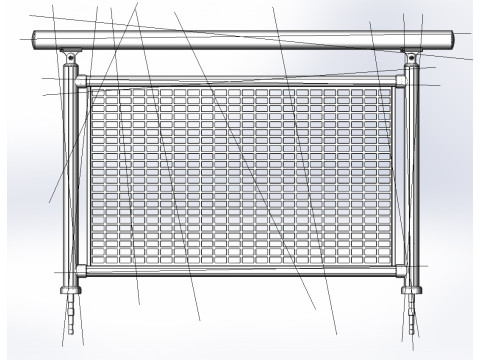 Aluminium Balustrade Bolcony 13 3D Model