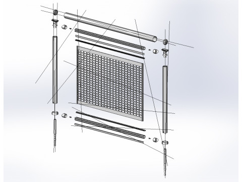 Aluminium Balustrade Bolcony 13 3D Model