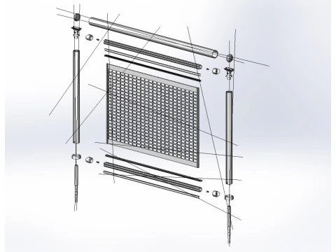 Aluminium Balustrade Bolcony 13 3D Model