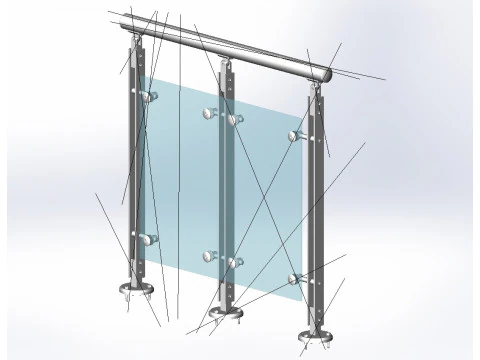 Алюмінієва балюстрада Bolcony 14 3D Модель