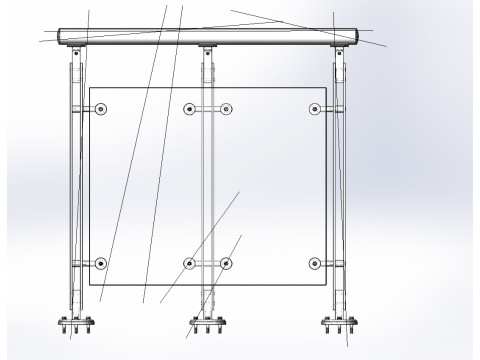 Aluminium Balustrade Bolcony 14 Model 3D