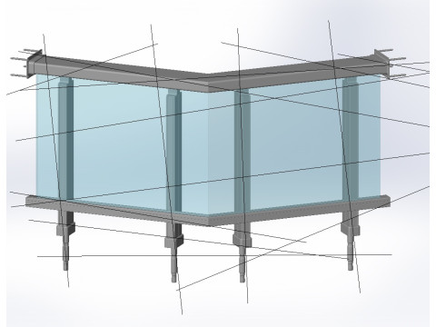Aluminium Balustrade Bolcony 15 Modèle 3D