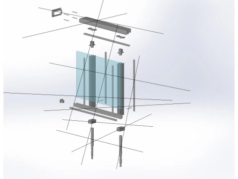 Bolcone per balaustra in alluminio 15 Modello 3D