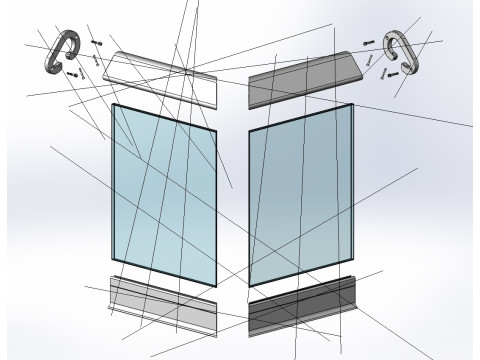 Aluminium Balustrade Bolcony 16 3D Model