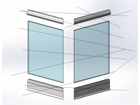 Aluminium Balustrade Bolcony 17 3D Model