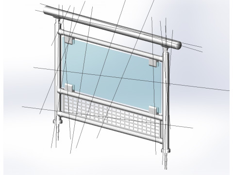 Aluminium Balustrade Bolcony 20 3D Модель