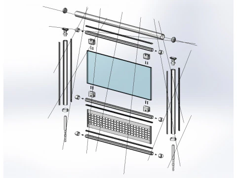 Aluminium Balustrade Bolcony 20 3D Model
