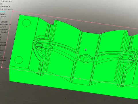 Coat Hanger Model 01Long 3D Model