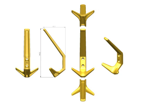 Вешалка для одежды Модель 02Длинная 3D Модель
